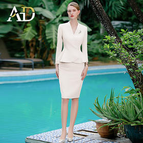 AD白色职业装气质女神范西装套装女高端案场客服工作服医美工装