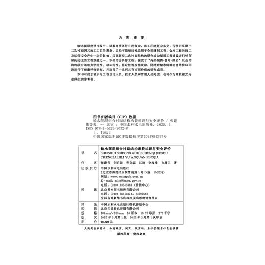 输水隧洞组合衬砌结构承载机理与安全评价 商品图1