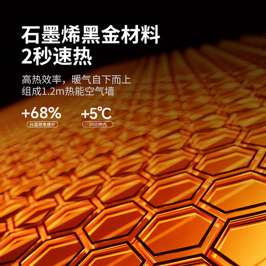 夏普三折叠踢脚线取暖器(语音+触控+遥控+石墨烯)HX-BR226C-T-S 商品图7
