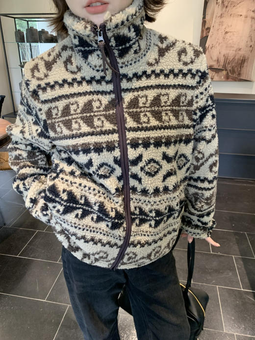 Northbutsoui**复古费尔岛羊羔绒外套102906 商品图5