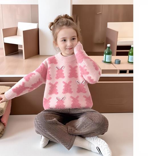 【59.9元一件】儿童水貂绒加厚毛衣软糯舒适男童女童冬季毛衣 商品图2