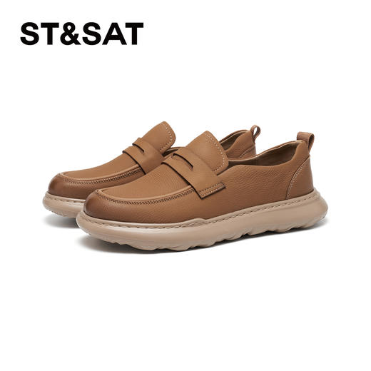 星期六男士轻便舒适休闲复古皮鞋SSD3121021 商品图7