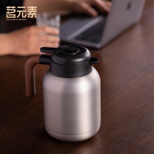 茗元素 万物养1000ml焖茶壶蓄水 316不锈钢 办公室家用 商品图3