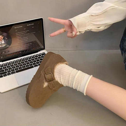 会员专享 |【云优选】XGXC复古百搭色调勃肯鞋懒人一脚蹬 舒适增高 慵懒松弛感 商品图2