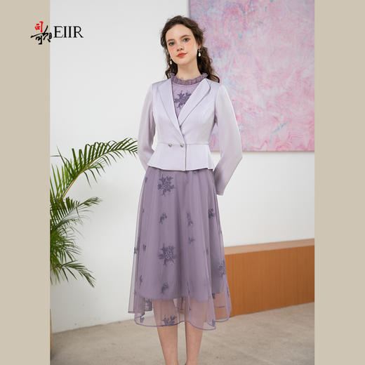 司歌假两件连衣裙春秋长袖优雅A901289X 商品图1