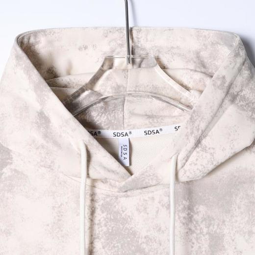 SDSA男士秋冬新款痞帅男装休闲时尚扎染抽绳连帽卫衣百搭简约上衣 商品图2