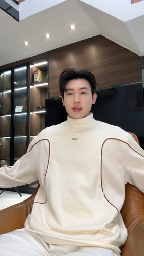 2239SDSA男士秋冬新款痞帅男装高街拼接铆钉立领卫衣时尚休闲套头上衣