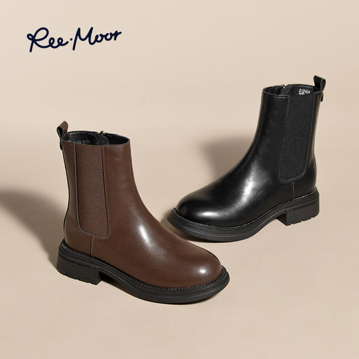 REEMOOR睿慕丨2025年秋冬时尚简约英伦风切尔西靴 商品图3