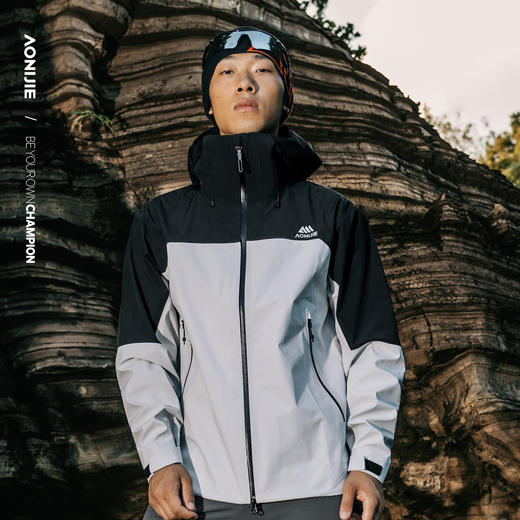 奥尼捷户外硬壳冲锋衣男女防风防水专业耐磨登山徒步运动夹克外套F5250 商品图4