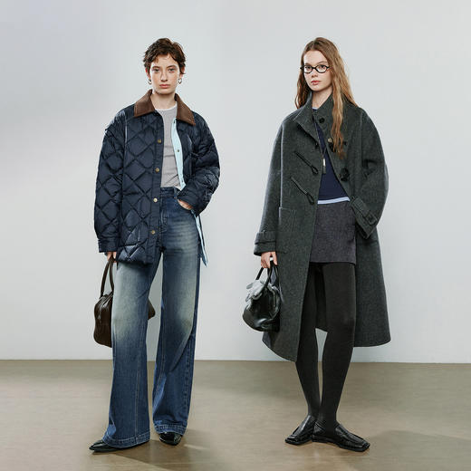 初语拼接假两件修身软弹收褶T恤8541003 商品图4