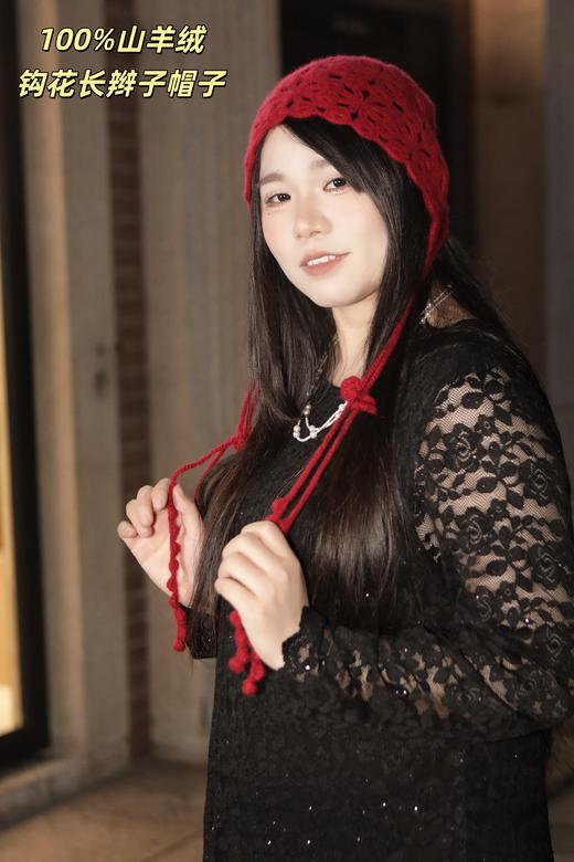 5天发货🐏【羊绒羊毛系列 手套&针织帽】大头围羊绒堆堆帽、针织钩花帽子、分指羊绒手套，细腻触感，温暖秋冬~ 商品图2