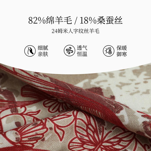 万事利丝羊毛披肩围巾 商品图4