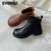 EVERAU新款真皮休闲复古英伦风短靴切尔西女靴EA4042 商品缩略图1