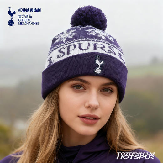 【官方正版】托特纳姆热刺俱乐部 | 拼色针织帽秋冬保暖复古毛线帽 商品图2