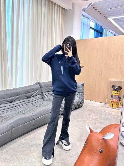 拉夫劳伦 2025春秋新款半拉链立领纯棉平纹针织卫衣(EJ) 商品图4