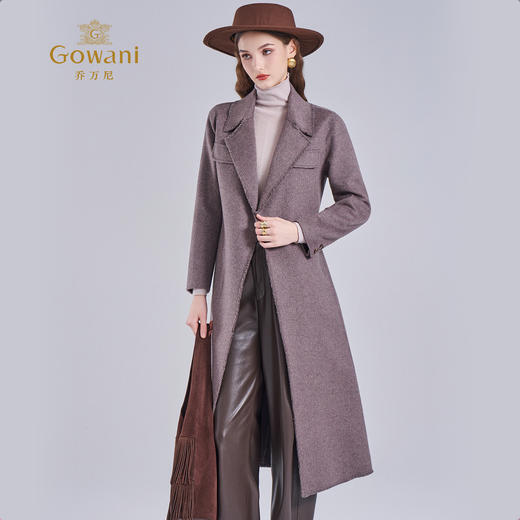 【绵羊毛】乔万尼简约设计感绵羊毛大衣细腻柔软简约毛呢外套ES4A461 商品图2