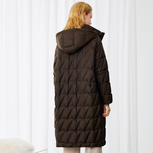 EITIE爱特爱宽松廓形格子保暖连帽羽绒服冬季新款8011707 商品图4