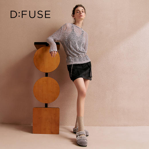 Dfuse迪芙斯2025秋季新款轻便外穿包头凉拖双条带毛毛勃肯鞋女DFD4110007 商品图2