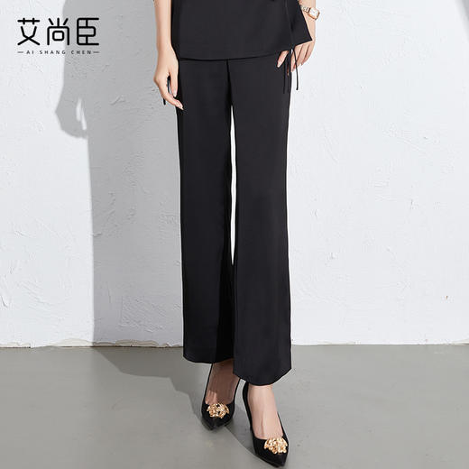 艾尚臣西装裤女2024夏职业套装垂坠感高级感直筒时尚正装裤子薄款 商品图2