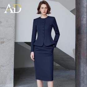 AD高端会所售楼部工作服2024新款秋冬通勤职业西装套装美容院工装