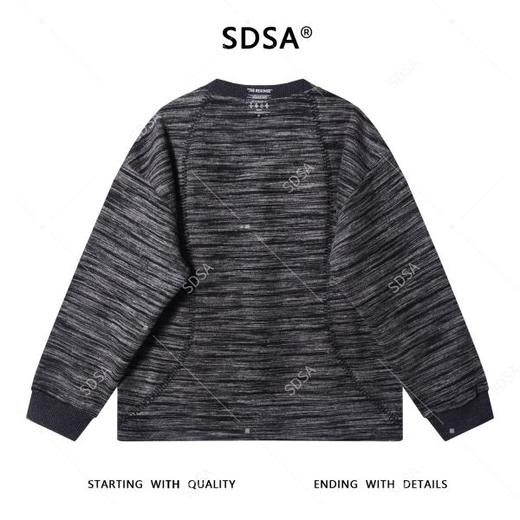 52089SDSA男士秋冬新款痞帅男装韩版扎染撞色缝线设计圆领卫衣百搭时尚 商品图5