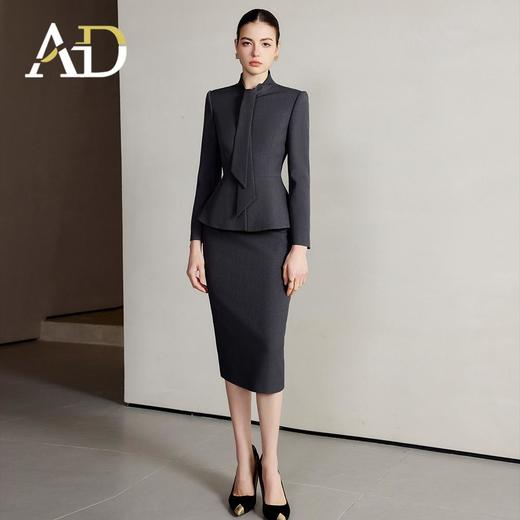 AD西装外套秋冬女2025新款轻奢高级感套装气质名媛灰色西服两件套 商品图0
