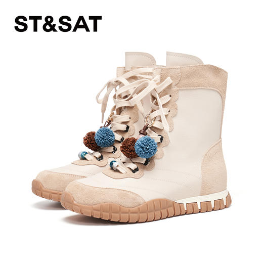 星期六复古拼接休闲户外拳击靴SSD4116193 商品图7