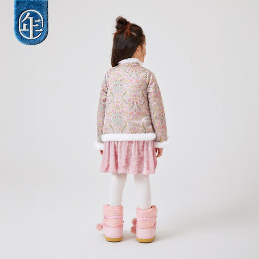 年衣童装旗袍裙冬季新款唐装连衣裙中式儿童加厚华年小景旗袍裙 商品图4