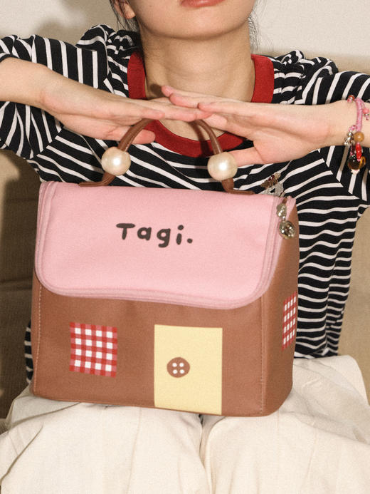 Tagi 机灵小房子防水皮质便携洗漱包大容量相机收纳包化妆包 商品图2