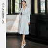 FUYAO扶摇/翩然心动/人丝提花连衣裙女国风西装裙清冷松弛感穿搭 商品缩略图2