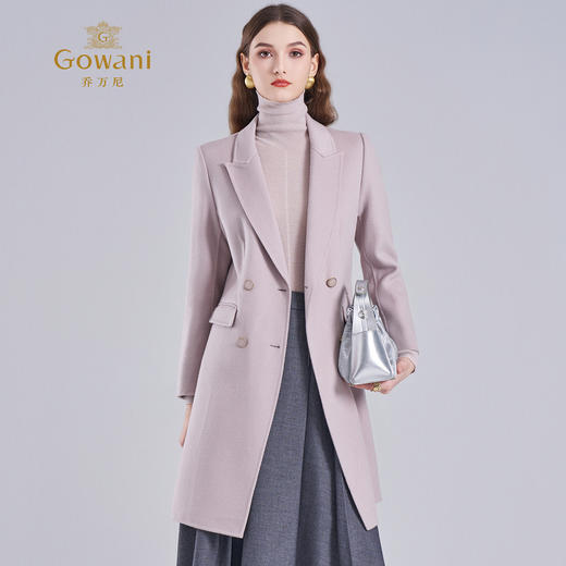 【羊绒】乔万尼羊毛羊绒大衣女秋冬新款西装设计外套ET4A876 商品图2