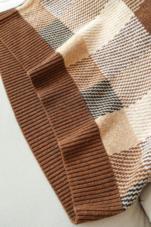 栗咖格调|美拉德撞色格纹马甲 商品图5