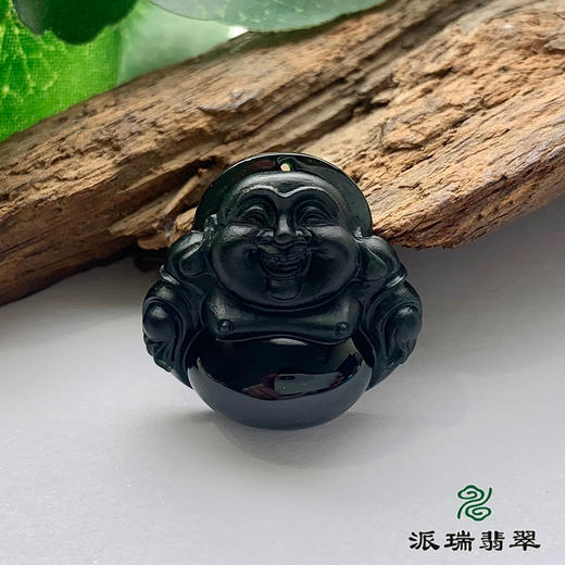 派瑞翡翠 翡翠佛 糯种 墨翠 商品图1