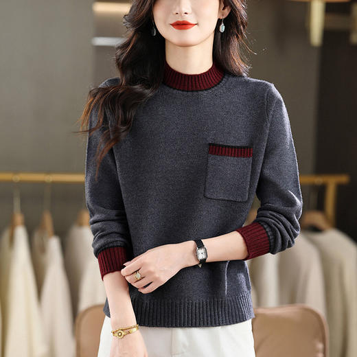 CC大码打底衫女胖mm遮肚子显瘦洋气高级感毛衣2025冬季新款内搭上衣 商品图2