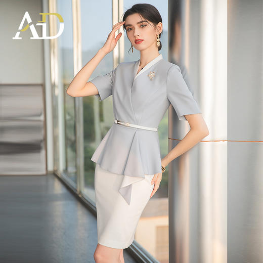 AD美容院工作服正装女士职业装气质女神范西装套装高端售楼部工装 商品图3
