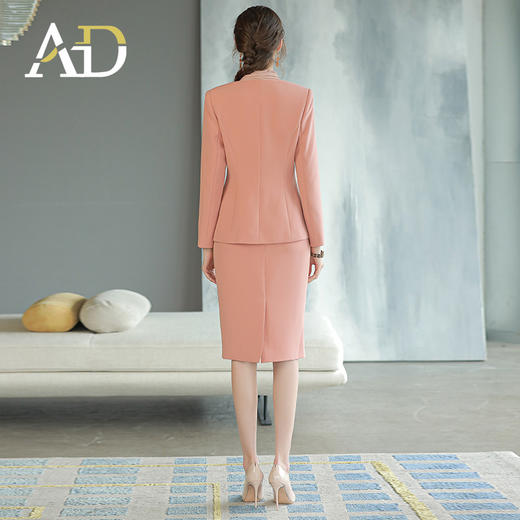 AD气质珊瑚粉色职业装套装女主持人面试正装高端酒店经理工作服秋 商品图4
