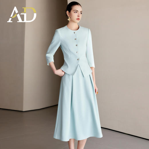 AD高端职业套装裙女2025新款夏季气质女神范高级感西装半身裙套装 商品图3