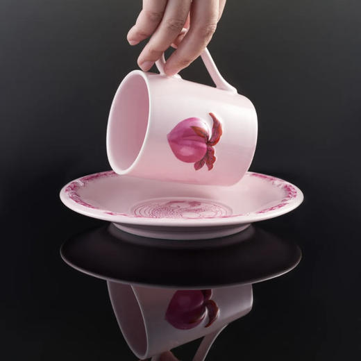 喜行乐/福禄桃咖啡杯碟组合 粉 商品图3