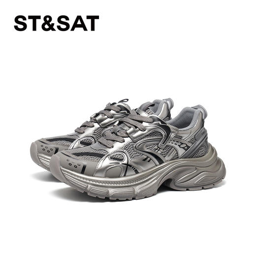 星期六男士金属感潮酷厚底老爹鞋SSD3122028 商品图8