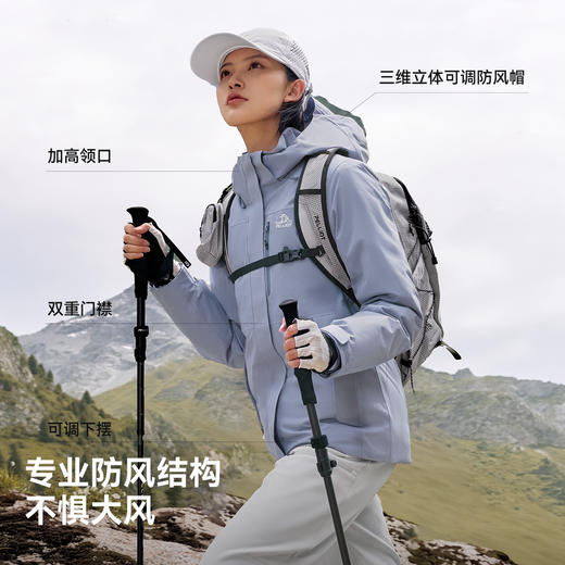 【山野  鹅绒版】伯希和户外800蓬羽绒冲锋衣防水登山服保暖外套 商品图3