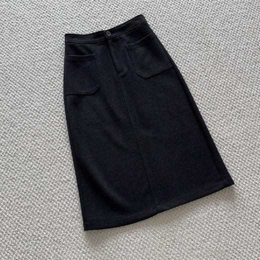 大王羊绒真丝混纺开叉直筒半裙 商品图6