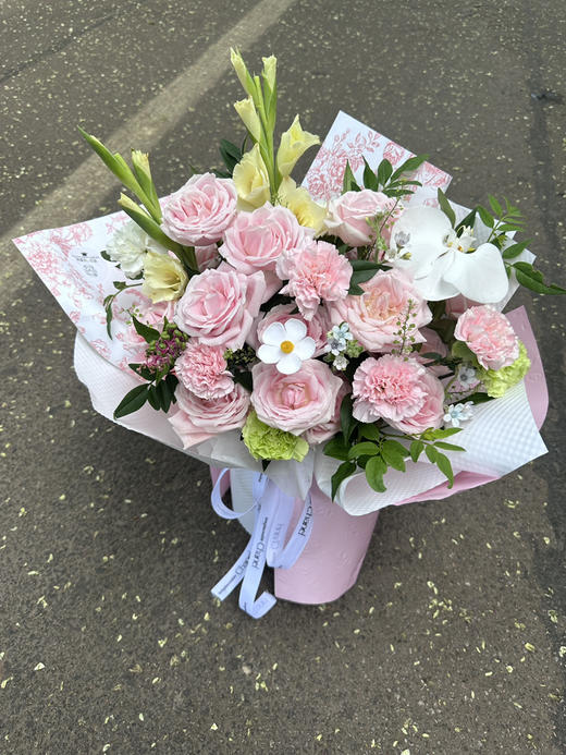 手打花束 粉色系半开放式花束 商品图2