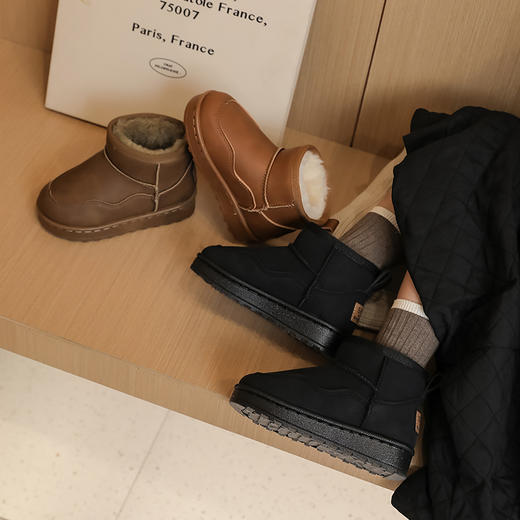 【📣卷起来39.9-49.9/双】21-36码冬季儿童雪地靴男童女童加绒短靴加厚保暖童鞋宝宝棉新款靴子聚 商品图10