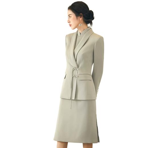 FUYAO扶摇 新中式旗袍清冷感气质拍卖师连衣裙时尚别致独特裙子 商品图4