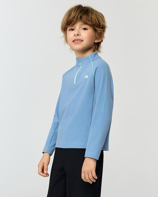 【春上新】8楼爱慕儿童Aimer Kids男孩软壳衣厚暖高领长袖上衣AK281K101，吊牌价399元 商品图1