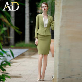 AD无领西装外套女长袖西服套装春秋高端珠宝酒店工作服空姐制服