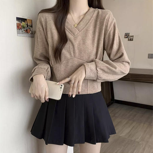 裁缝学苑AS592新款内搭V领打底衫纸样长袖T恤上衣女装卫衣样板 商品图5