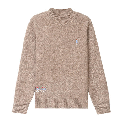 CC2025年秋冬新款优雅时尚半高领针织衫女刺绣显瘦气质百搭打底上衣 商品图4