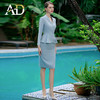AD浅色职业装气质女神范西装套装女高端酒店工作服长袖西服两件套 商品缩略图3