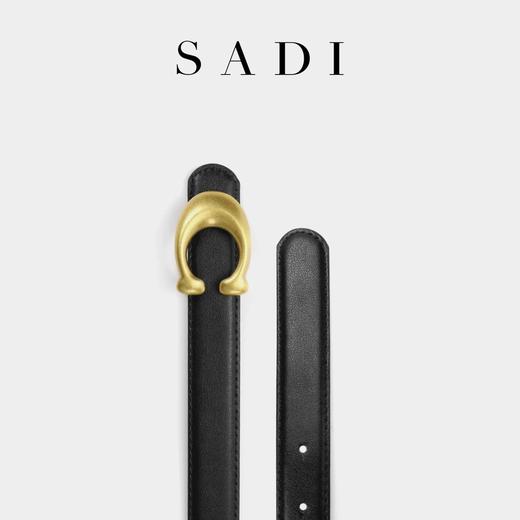 SADI萨迪 简约百搭女士C位皮带穿搭配饰光面扣细腰带AAP80176 商品图4